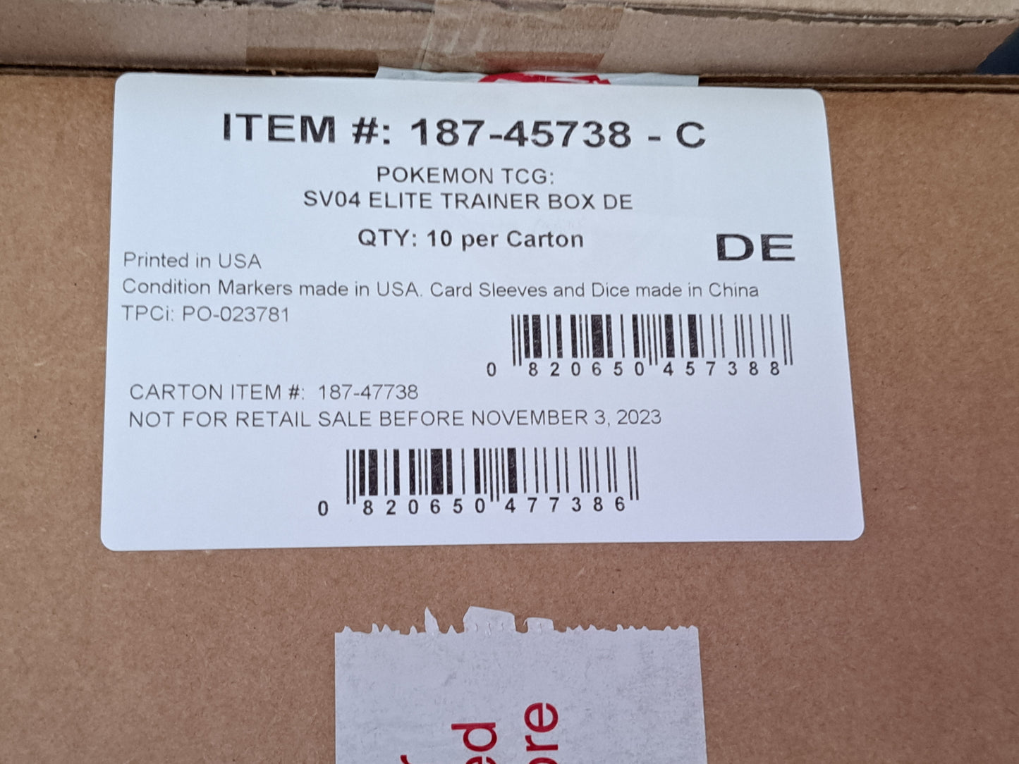 10x Top Trainer Box KP04 Paradoxrift- Sealed Case