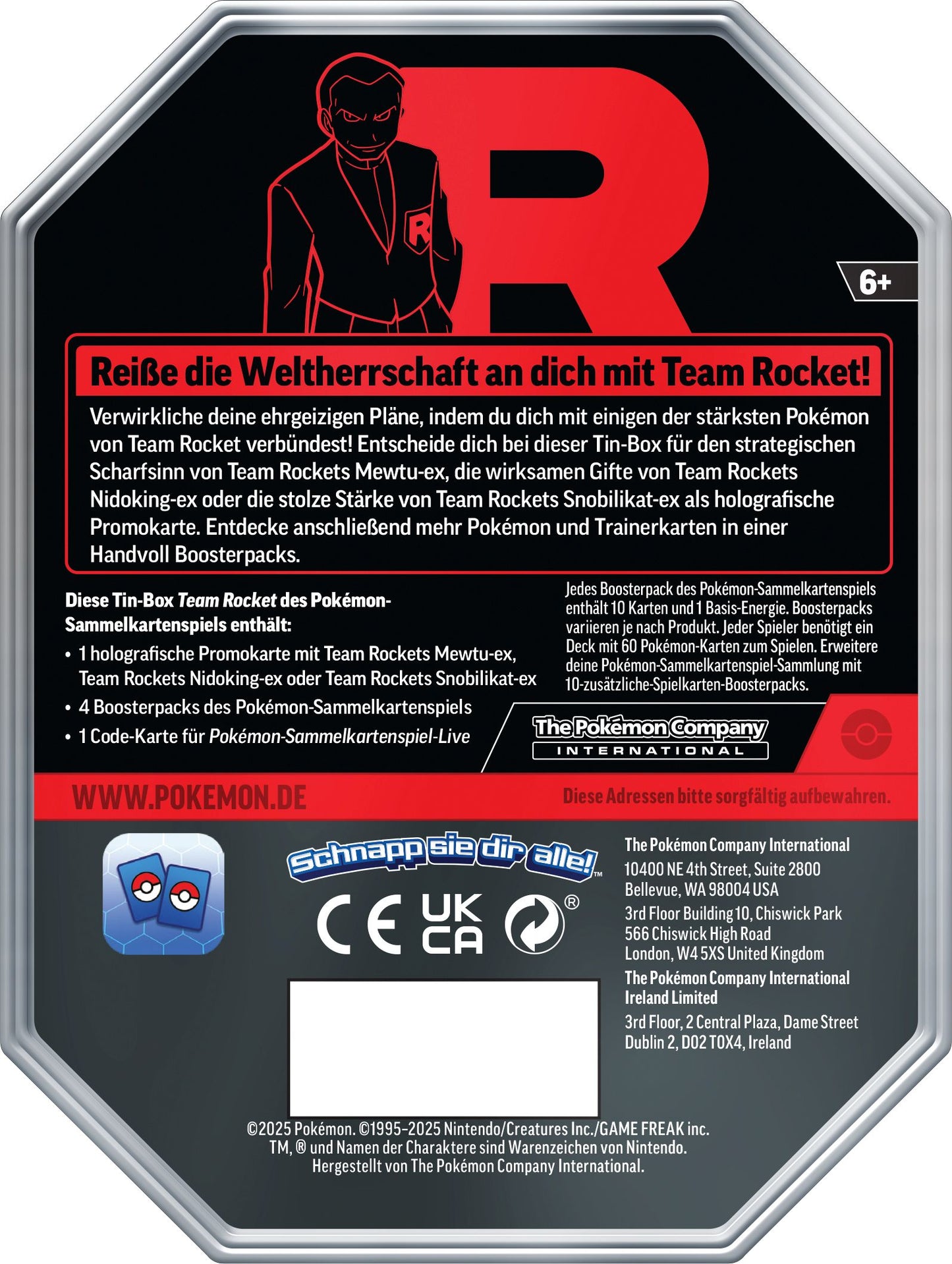 Team Rockets Mewtu-Ex-Tin - Pokémon-Tin #123