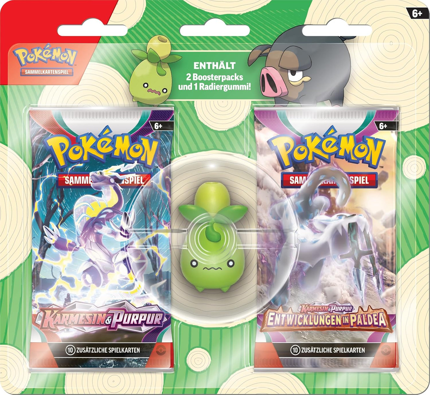 Radiergummi-Blister für den Schulanfang – Olini, Pokémon TCG