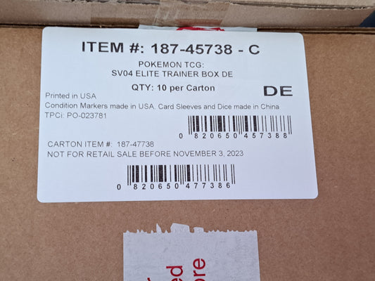 10x Top Trainer Box KP04 Paradoxrift- Sealed Case