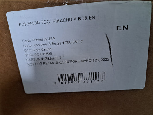 6x Pikachu V-Box Kollektion (Englisch) - Sealed Case