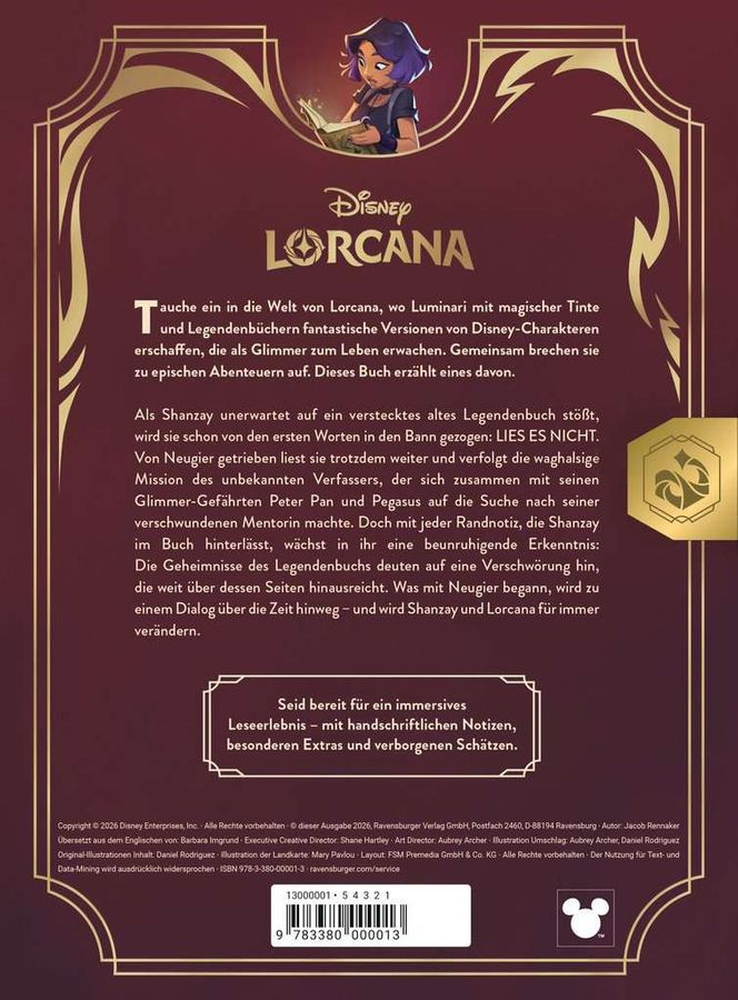 Disney Lorcana - Quest of Wonders - Legendenbuch eines Luminari - Buch