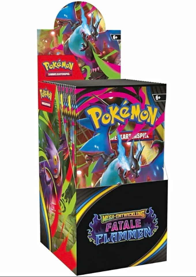 ME02 Fatale Flammen Booster-Display, 18 Booster, Sealed