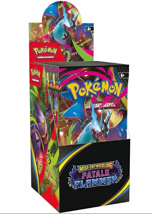 ME02 Fatale Flammen Booster-Display, 18 Booster, Sealed